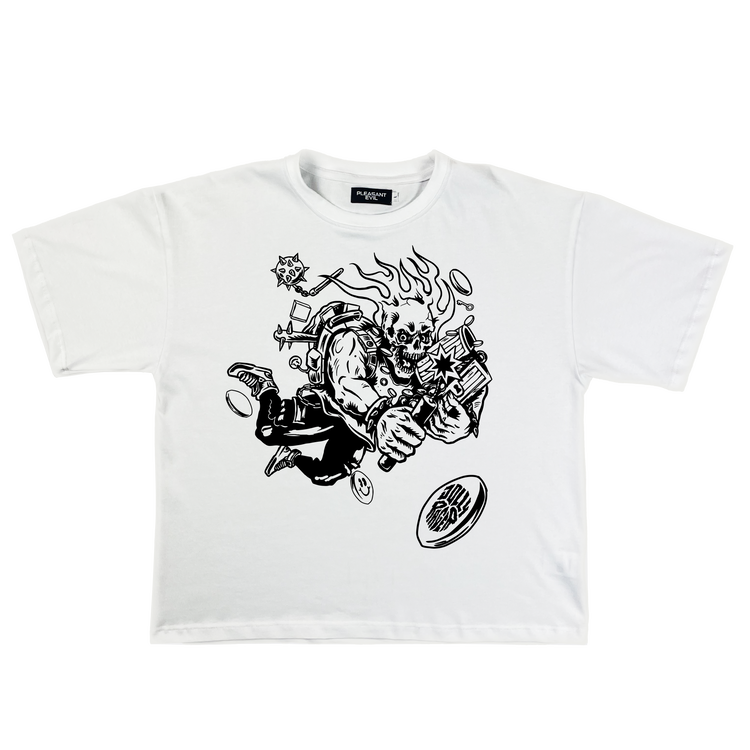 Siles & Yung Czarny - JOLLY RAGER tees biały [t-shirt]